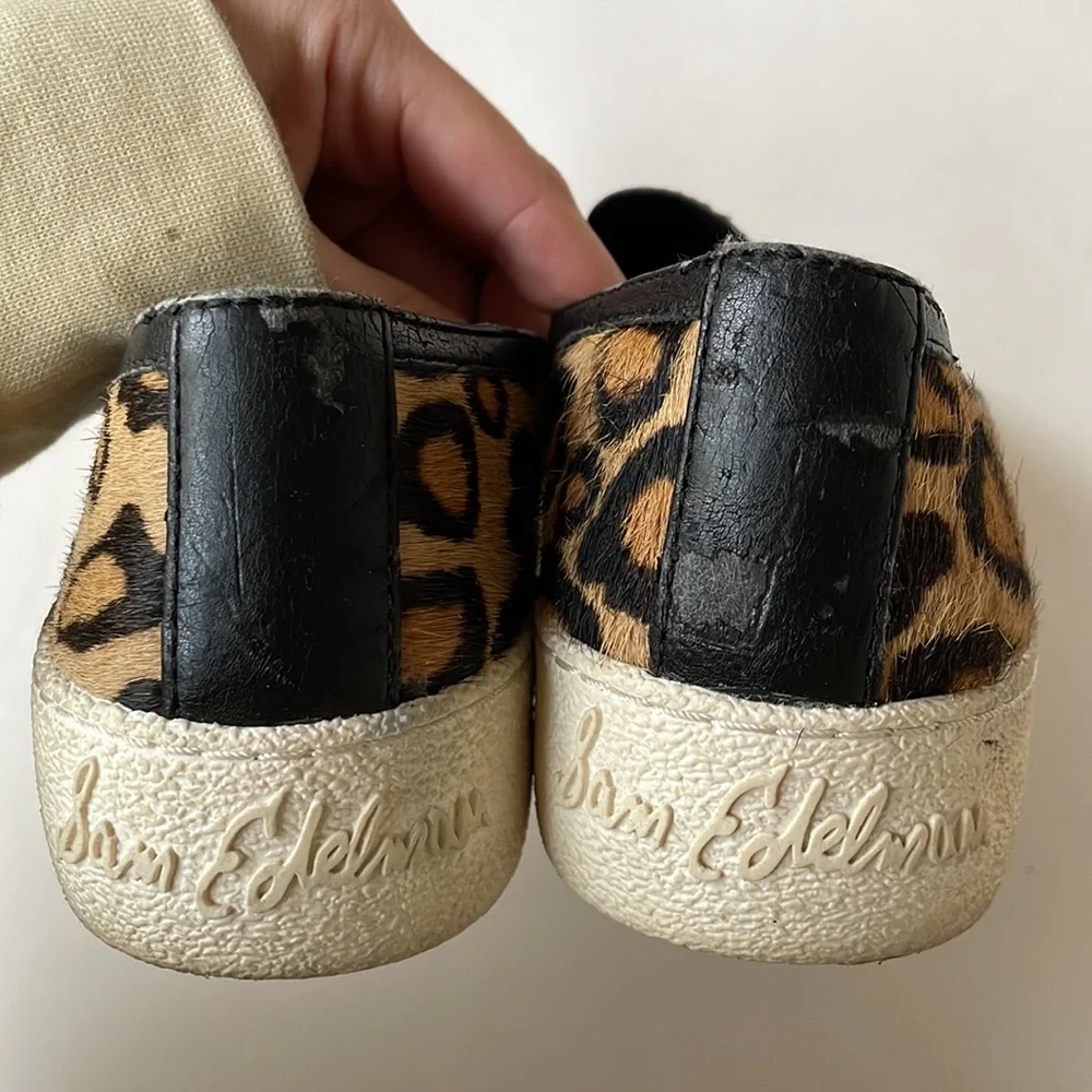 Sam Edelman Leopard Calf Hair Slip-ons